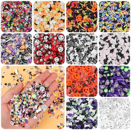 DIYASY 180g Fake Halloween Sprinkles, 6.35oz Non-Edible Polymer Clay Slices