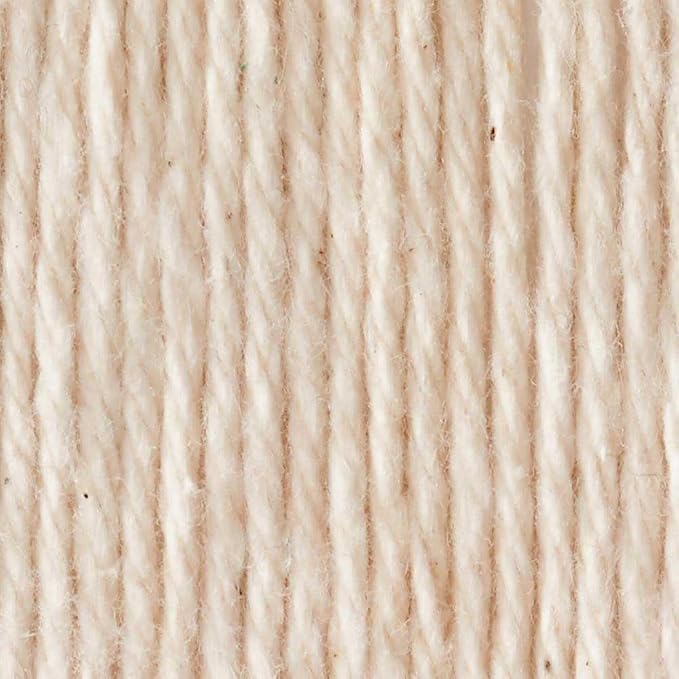 Lily Sugar 'N Cream The Original Solid Yarn, 2.5oz, Medium 4 Gauge, 100% Cotton - Ecru - Machine Wash & Dry