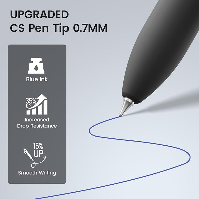 8 Pack Blue Gel Pens with Fidget, 0.7mm Blue Ink Quick-Drying