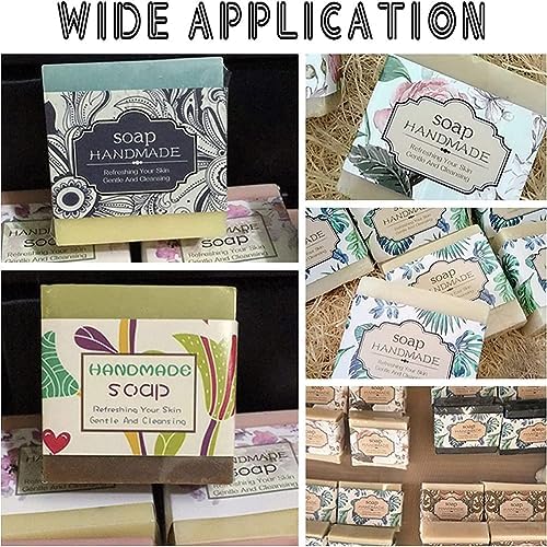 PH PandaHall 90pcs Soap Packaging Paper - 9 Styles Bee Soap Wrapper Animal Wrap Paper Tape Vertical Soap Paper Tag Sleeves Covers for Homemade Soap Bar Packaging, 8.2 Inch Long