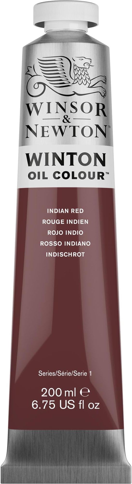 Winsor & Newton Winton Oil Color, 200ml Tube, Indian Red | High-quality pigments, Durable, Lightfast, Permanent, Uniform Consistency, Great Pigment Load