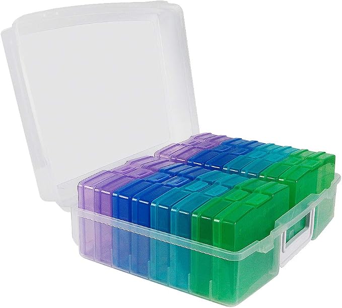 novelinks Photo Storage Box and 16 Inner 4" x 6" Photo Storage Containers