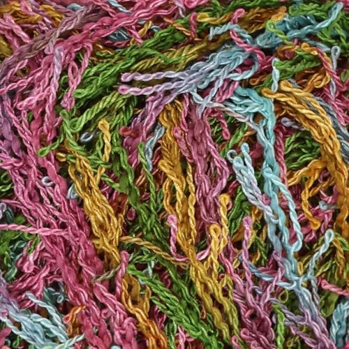 JubileeYarn Scrubby Dish Yarn - 50g/Skein Dishcloth Polyester - Rainbow - 4 Skeins