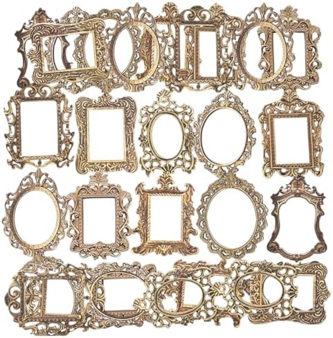 30Pcs Vintage Scrapbook Paper Photo Frame for Scrapbooking Junk Journal Collage Diary Embellishment DIY Photo Album DIY Craft Decoration, 10 Patterns (YSDC1)