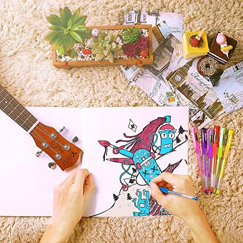 Aen Art Glitter Gel Pens, 100 Color Glitter Pen Set for Coloring Books