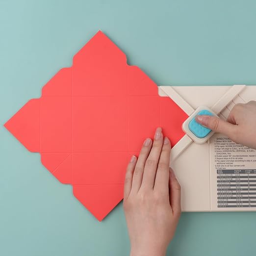 BAOFALI 3-in-1 Punch Board for Envelopes Gift Boxes Bows with Indentation Pen for Creating Custom Envelopes, Bows, and Gift Boxes Birthday Party of Different Sizes. Card Making and DIY Projects