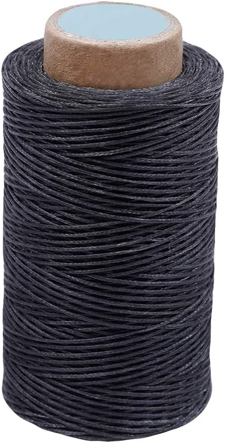 284Yards Leather Sewing Waxed Thread, 0.8mm Waxed Thread for Bookbinding | Waxed Thread for Bookbinding, Upholstery Thread Heavy Duty, Wax String for Leather Craft DIY/Bookbinding/Shoe Repairing