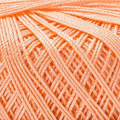 Yarn Art 1 Skein YarnArt Violet,100 Mercerized Cotton Yarn Threads Crochet Lace Hand Knitting Yarn Embroidery Arts Crafts (Pinkish Orange 6322)