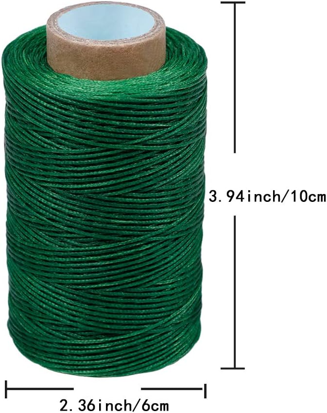 284Yards Waxed Thread for Leather, 0.8mm Waxed Linen Thread, Wax String | Waxed Thread for Bookbinding, Upholstery Thread Heavy Duty, Wax String for Leather Craft DIY/Bookbinding/Shoe Repairing