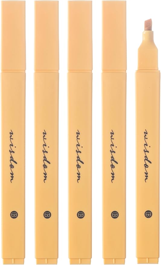 DIVERSEBEE Bible Highlighters with Soft Chisel Tip, No Bleed (Yellow)