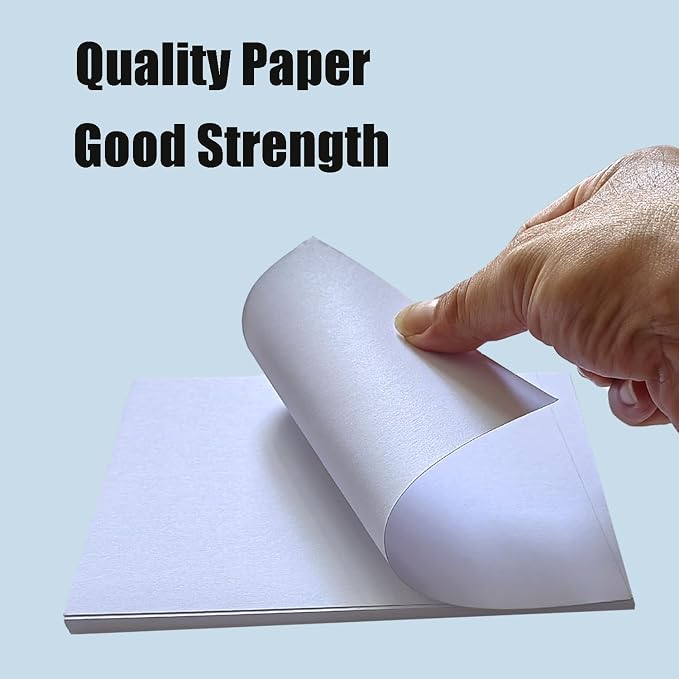 White Cardstock Paper, 50 Pack 5x7 Inches, 92lb