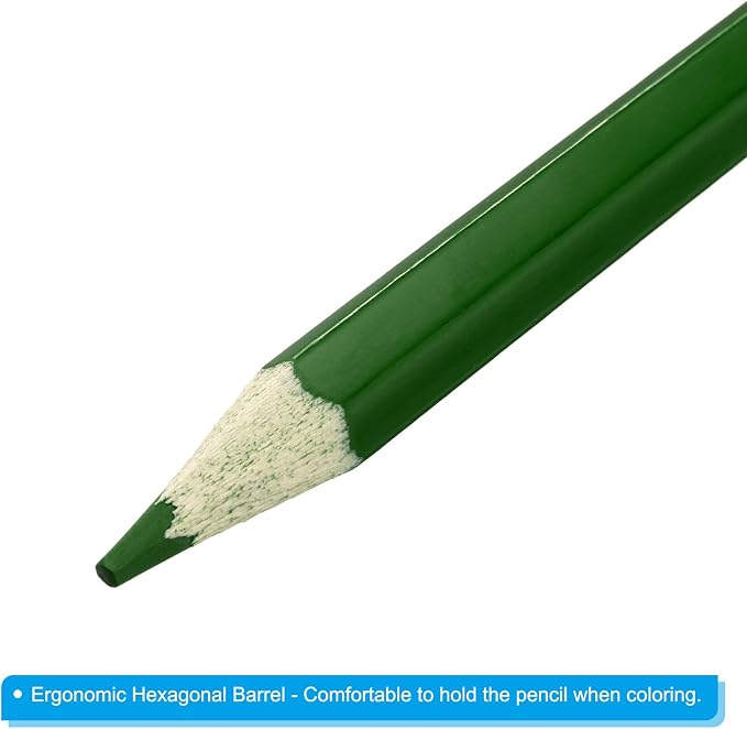 PATIKIL Watercolor Pencil, 12Pcs Water Soluble Pencils for Blending, Coloring, Sketch Drawing, Painting, Green