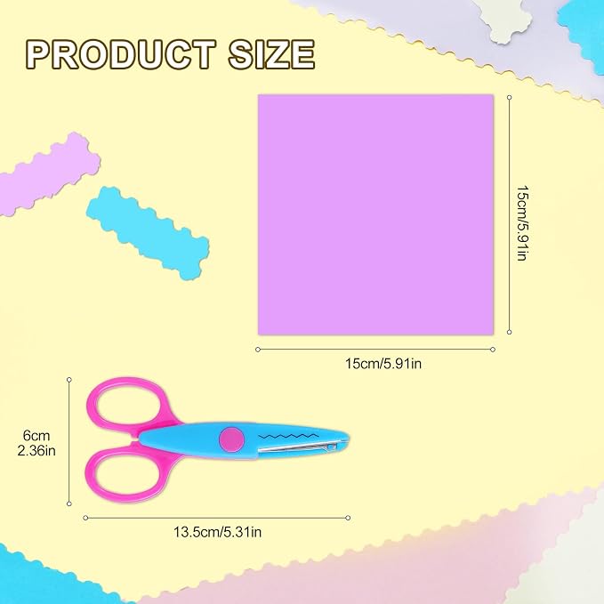 UCEC 36 Piece Crafting Set, Craft Scissors Decorative Edge, Craft Paper