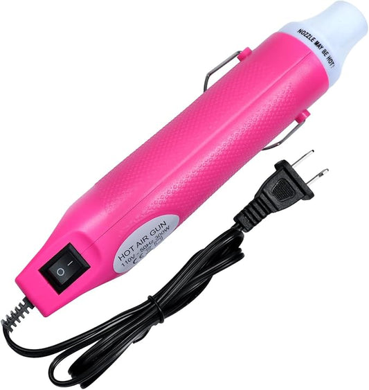 Heat Gun For Crafting, Mini Hot Air Gun For DIY Crafts,Heating Gun,Portable Heat-Gun Tool For Embossing Shrink Wrapping Drying Paint (Pink)