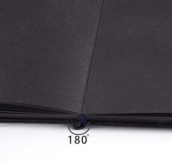 5x5 Inch Black Paper Sketchbook,Small Hardcover Mixed Media Sketch Pad