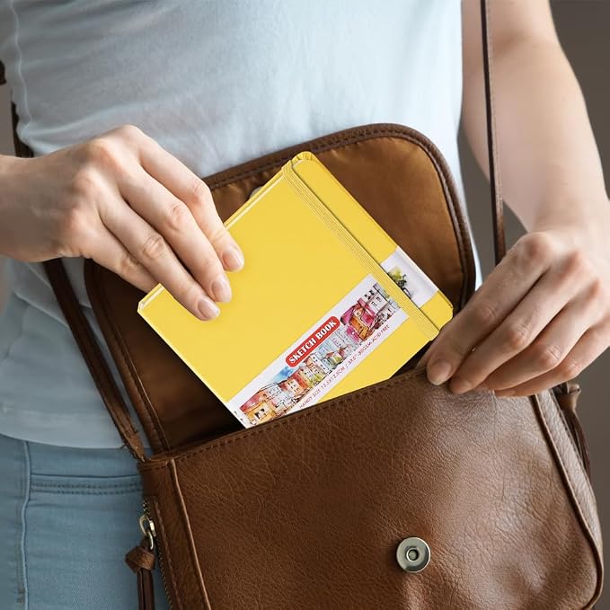 5x5 Pocket Sketch Book,80gsm Hardcover Art Sketchbook for Drawing Journal