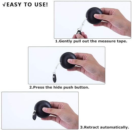 Tape Measure Body Measuring Tape 80inch/205cm Lock Pin Retract Tape Measure for Tailor Fitness Clothes Sewing Handcrafts Weight Loss Body Measurement