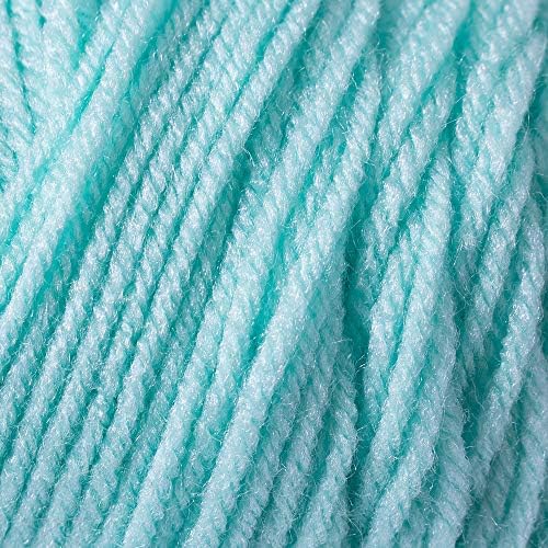 Craft County Size 4 (Medium) 100% Acrylic Fiber Yarn – Variety of Color and Pattern Options – Great for Crochet, Knitting, and Weaving (Minty)