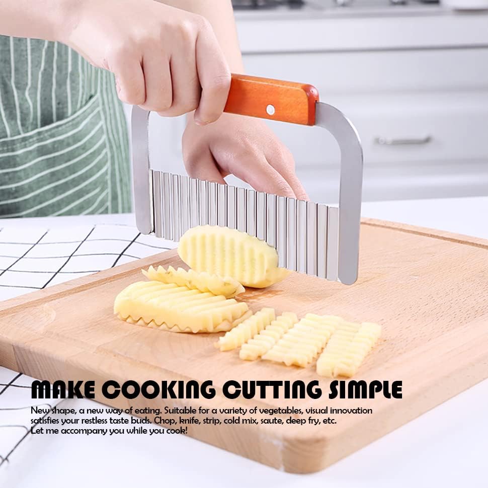 2PCS Stainless Steel Wavy and Straight Soap Mold Loaf Potato Vegetable Cutter Cutting Tool