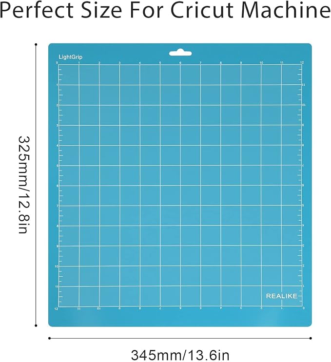 REALIKE 12x12 Cutting Mat for Silhouette Cameo 5/4/3/2/1 (6 Mats - 2 StandardGrip, 2 LightGrip,2 StrongGrip), Variety Cut Mats Replacement Accessories for Silhouette Cameo