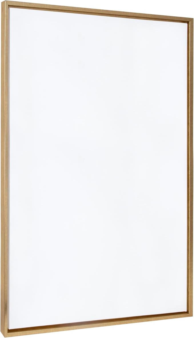 Kate and Laurel Sylvie Blank Framed Canvas Wall Art; 31.5x41.5 Bright Gold; Modern Empty Canvas for Paint-Your-Own Art; Ready to Paint Premium Canvas Already Framed
