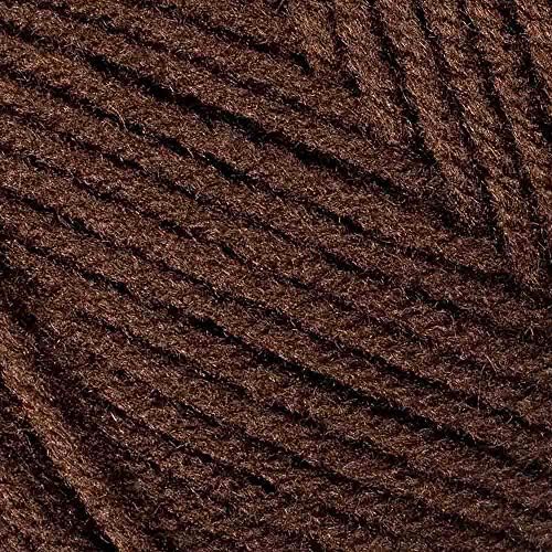 Craft County Size 4 (Medium) 100% Acrylic Fiber Yarn – Variety of Color and Pattern Options – for Crochet, Knitting, and Weaving (Coffee)
