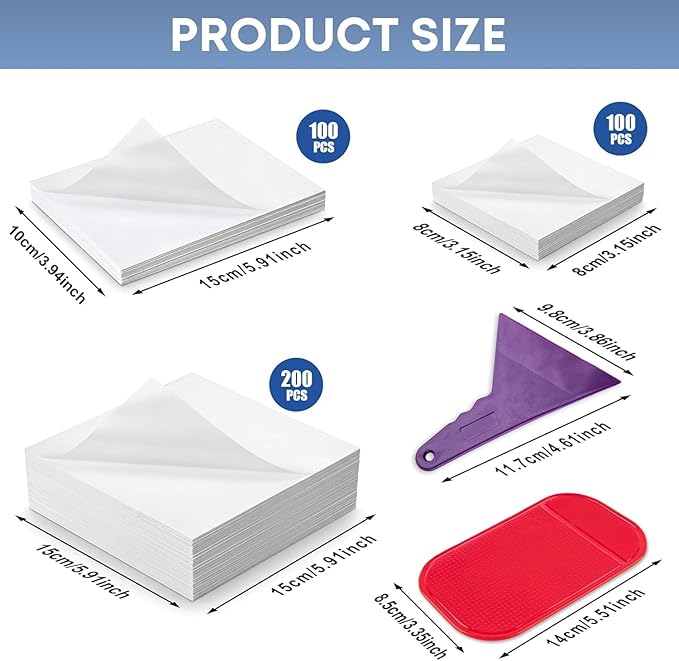 400Pcs Diamond Painting Release Paper, 3 Sizes Double-Sided Non-Stick