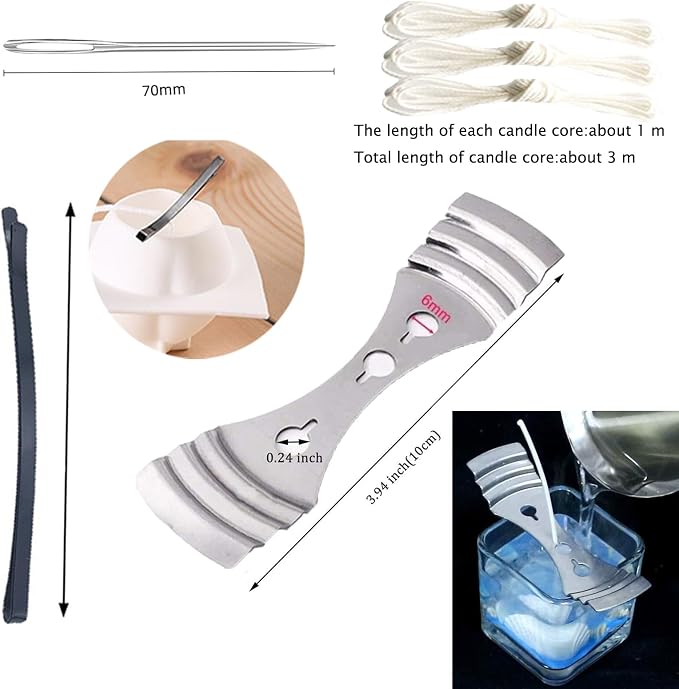 2PCS Lotus Sphere Candle Molds with Mold Punch Needle Large-Eye Wicking Needle for Candle Making Lotus Flower Ball Mold for Decoration Scented Candle DIY Clay Craft Soap Flower Specimen