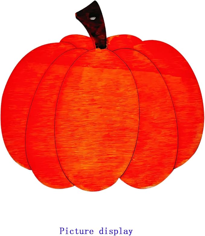 48PCS Unfinished Wood Pumpkin Cutouts with Sling Hole
