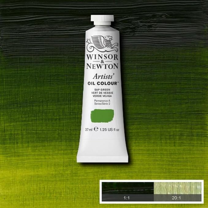 Winsor & Newton Artists' Oil Paint, 37ml Tube, Sap Green