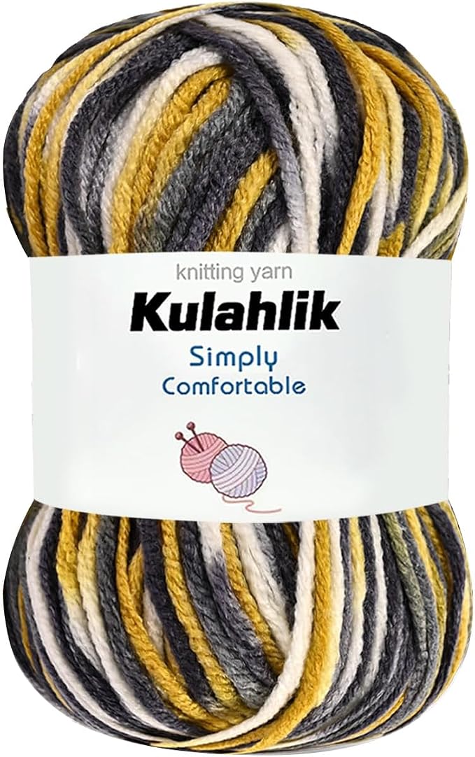50g(1x50g) Acrylic Yarn for Crocheting and Knitting, Colorful Gradient Yarn Thread, 1 Rolls Skeins, Multicolor Hilo Acrílico, Perfect for DIY Crafts Project