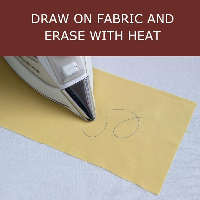 Madam Sew Heat Erasable Fabric Marking Pens for Sewing and Quilting | Fabric Markers for Sewing