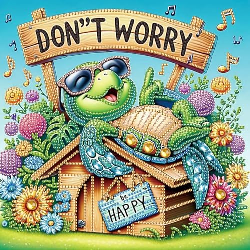 AiYuanzsh Diamond Art Painting Kits for Adults, 5D Special Shape Diamond Art Kits for Beginners, Crystal Rhinestones Diamond Art Painting for Home Wall Decoration Gift 12×12 inch, Sea Turtle