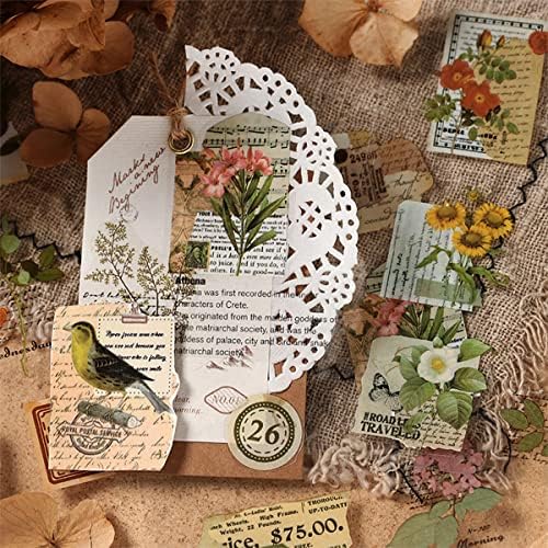 Vintage Stickers 20 Sheets Scrapbooking Supplies Journaling Decals (Nature)