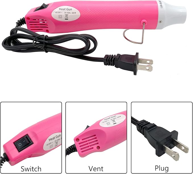 Heat Gun, Mini Hot Air Gun for DIY Crafts Portable Heat Air Gun Tool for Embossing Shrink Wrapping Drying Paint | DIY Crafts, Portable, Embossing, Shrink Wrapping, Drying Paint