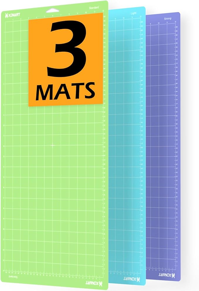 Xinart Cutting Mats for Cricut Maker 3,Maker,Explore 3,Air 2,12x24 inch Variety Replacement Cut Mat Compitable with Cricut Machines 3 Mats