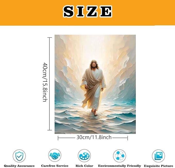 BAWKENTON Jesus Paint by Numbers kit for Adults and Kids