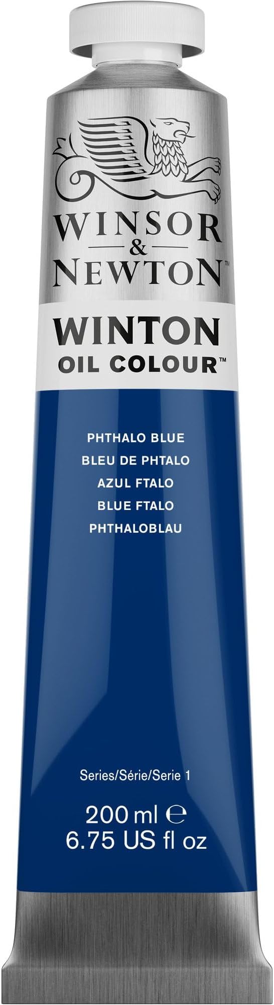 Winsor & Newton Winton Oil Color, 200ml Tube, Phthalo Blue | High-quality pigments, Durable, Lightfast, Permanent, Uniform Consistency, Great Pigment Load