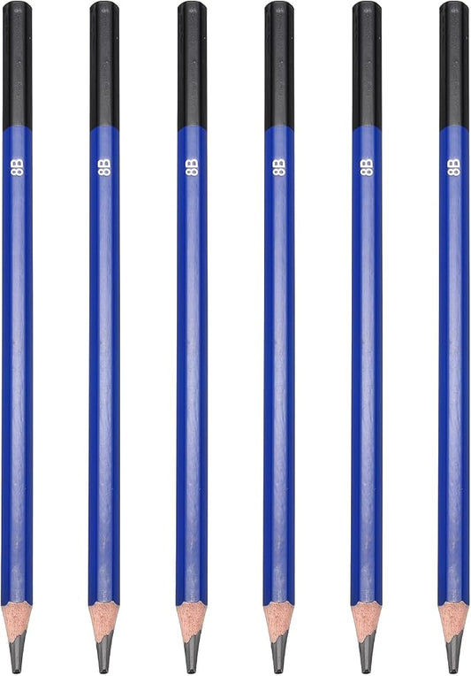 PATIKIL 8B Drawing Pencils for Sketching, 6PCS Sketch Pencils for Drawing Art Pencils Graphite Wood Pre-sharpened for Drawing Sketching Artists