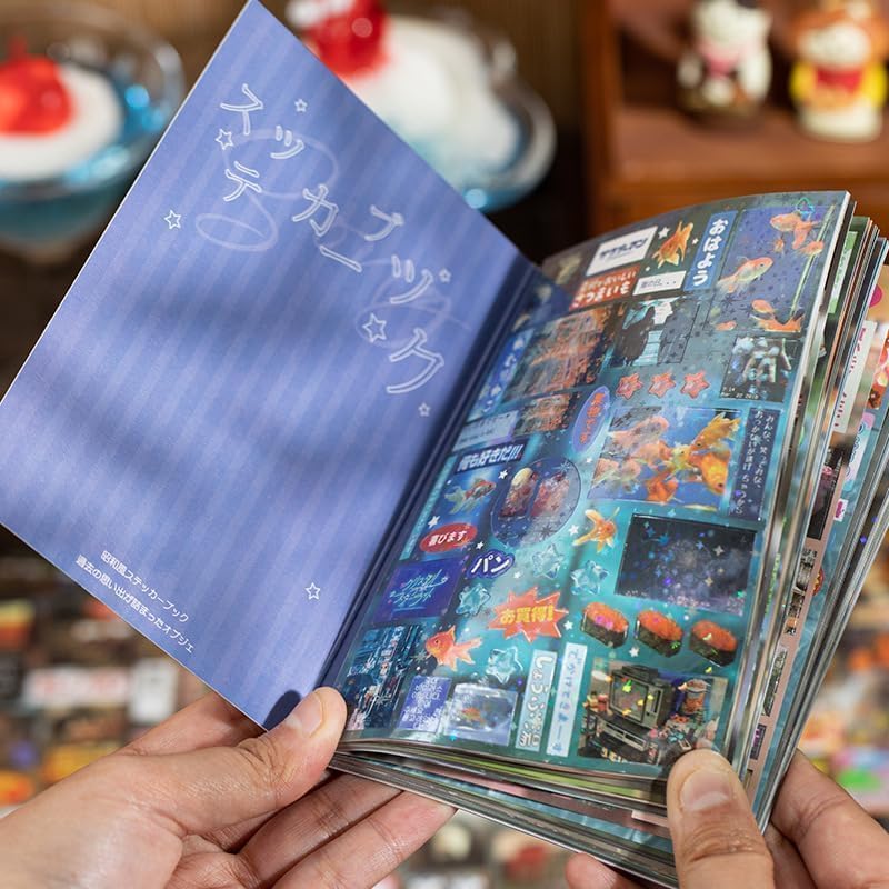 Japanese Sticker Book,990 Pcs Romantic Memory Series Comic Retro Stickers Book for DIY Cute Scrapbooking Journaling Handbook Material Decoration