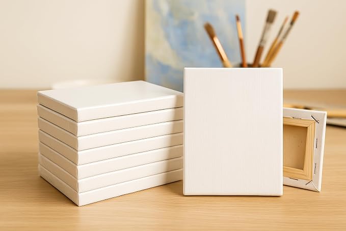 LWR CRAFTS Stretched Canvas 4" X 6" Pack of 6