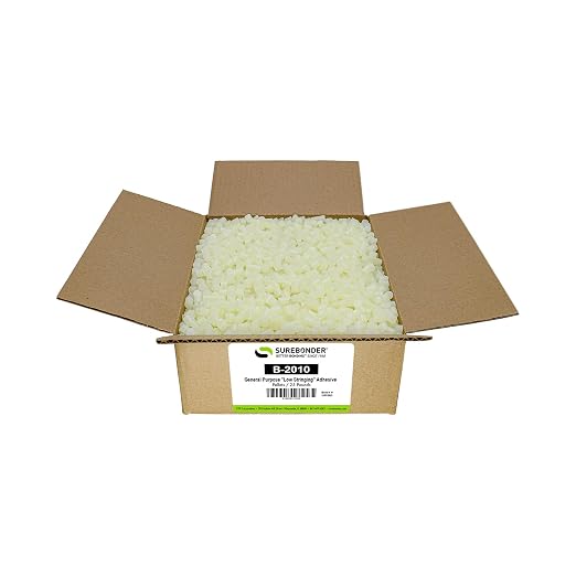 Surebonder B-2010 Less Stringing Skillet Glue Cube Pellets for Crafts and Floral Projects, 10 lb Box, Use in Surebonder Hot Glue Pot Skillets- Cream Color