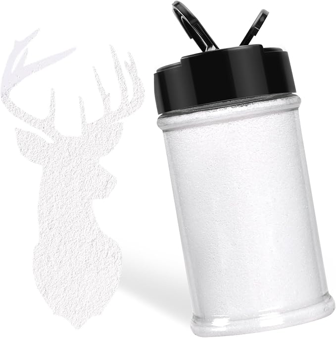 HTVRONT White Glitter for Crafts and Arts- 1.7oz/50g Fine Glitter Powder | Craft Glitter for Resin, Jewelry, Keychains, Candle Making, Paint, Slime Add Ins, Cosmetic Glitter for Nail Face