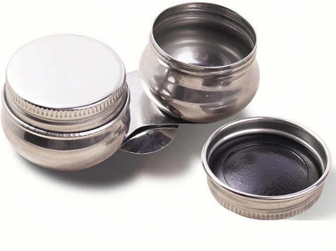 1 Set Stainless Steel Art Oil Pot with Lid Leak Proof Drum Shape Oil Pot for Artists, Students, Drawing Enthusiasts Painting | Leak-Proof Drum Shape Perfect for Artists, Students, and Painting Enthusiasts