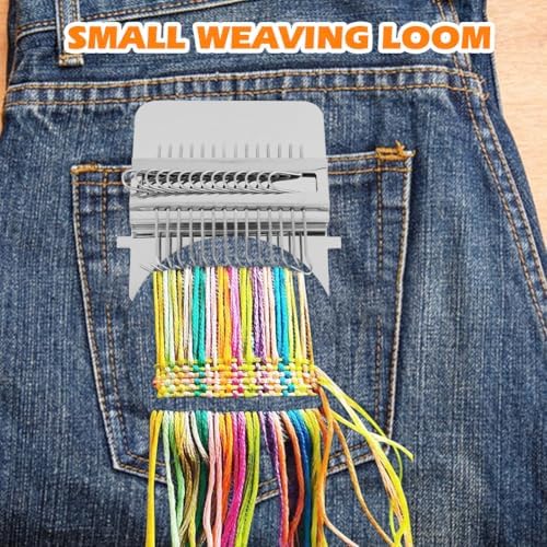 Mini Darning Mushroom Loom Kit, 14 Hooks Weaving Tool