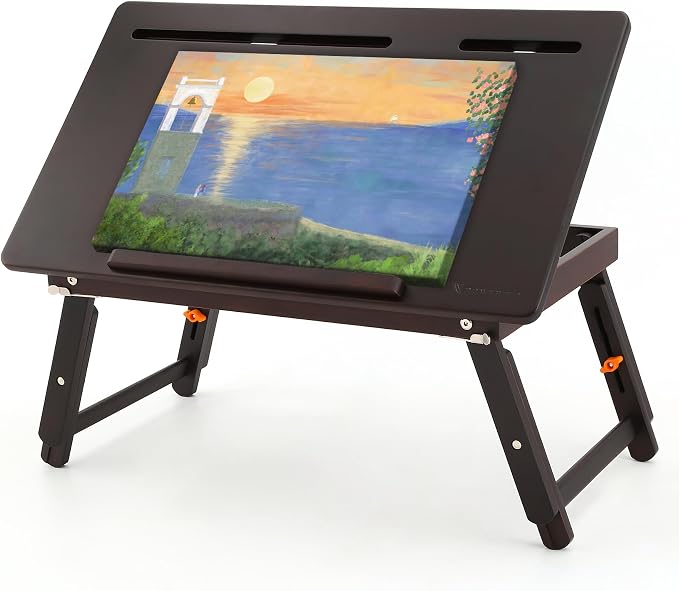 Nnewvante Drawing Table, Foldable Drafting Desk, Adjustable Height & Angle