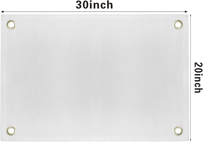 Premium Blank Canvas Banner 30"x20"| 12oz Fabric Canvas Banner Wall hanging Art for DIY Kids Room Decor, Birthday Backdrops & Educational Play | Safe for Toddlers & Infants & Nursery