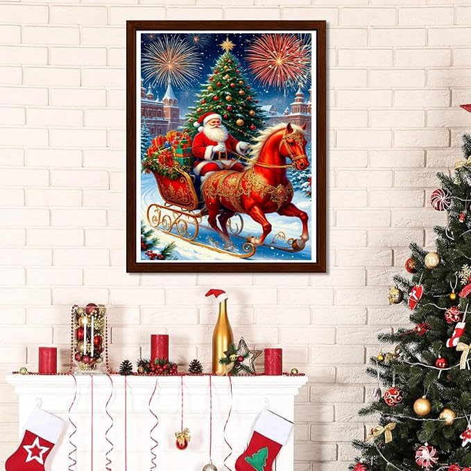 XUCNWL Christmas Diamond Art Kits for Adults,Santa Claus Diamond Painting
