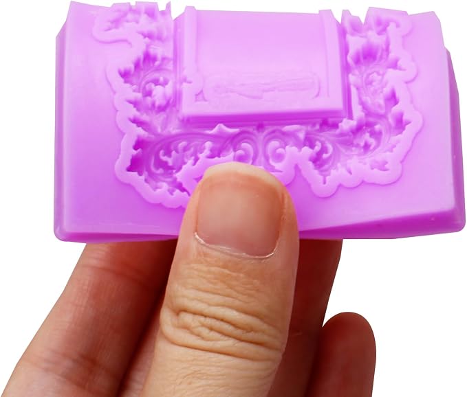 Silicone Picture Frame Molds, Vintage Ornate Baroque Fondant Molds, for Resin Casting and Chocolate Cake Decoration Set of 4
