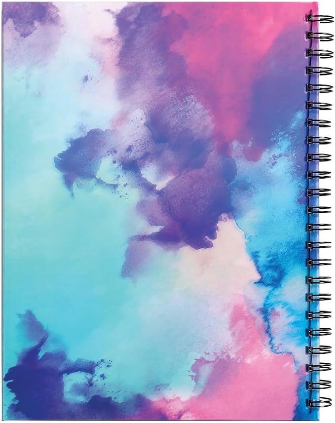 UCreate Fashion Poly Sketch Book, Watercolor Splash, 9" x 12", 1 Count | Perfect for painting, art lessons, crafts and creative projects